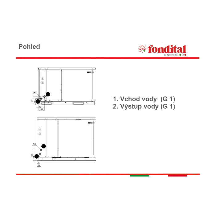 Tepelné čerpadlo vzduch-voda monoblok FONDITAL PROCIDA T12 -12 kW 