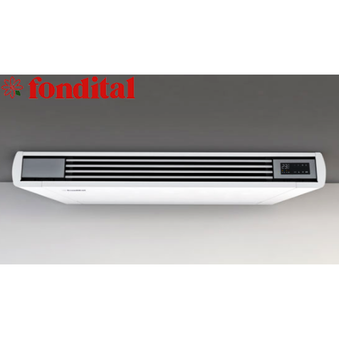 Fancoilová  jednotka Fondital Aural One 100D pro standardní montáž na zeď,ovládání LCD,rozměry-1525x579x129.