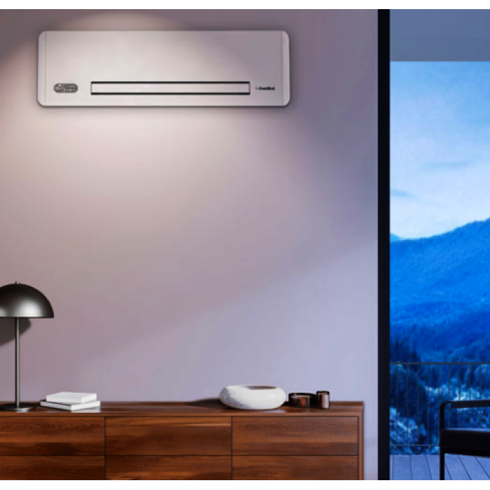 Fancoilová jednotka pro instalaci na stěnu,jako split systema Fondital Aural Split 40.Rozměry-927x335x128 (cena bez DPH).