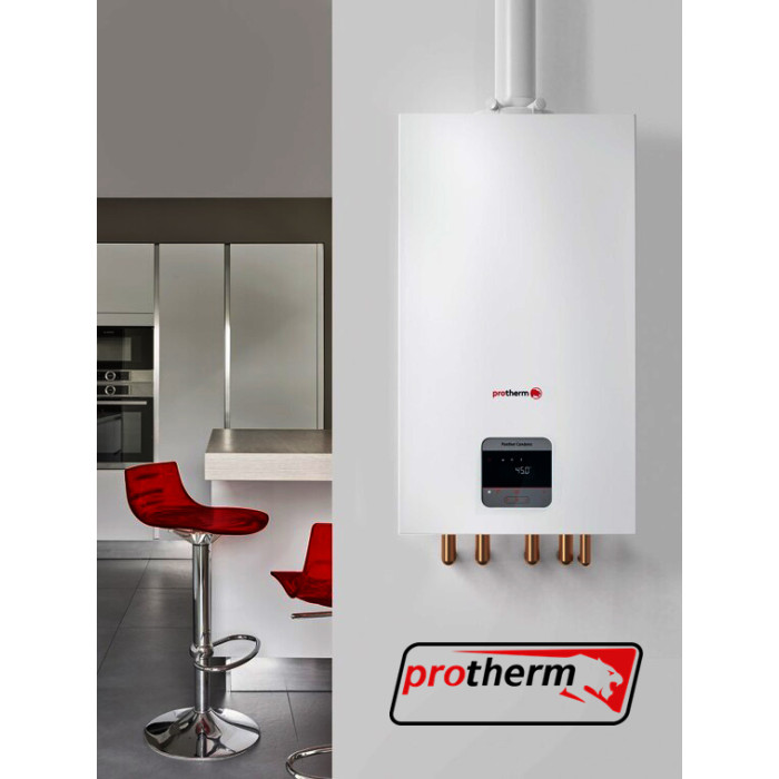 Kondenzační kotel s průtokovým ohřevem vody Protherm Panther Condens Flame 20/26 KKV-CS/1 (26 kwt).