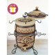 Tandyr / tandoor pec ze šamotové hlíny. Univerzální pec / gril pro přípravu kebabu, masa, zeleniny, a další. Model "Muškát". Vhodný pro skupiny: až 6 osob. Hmotnost: 100 kg .Objem: 75 dm³ (75 litrů).
