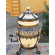 Tandyr / tandoor pec ze šamotové hlíny. Univerzální pec / gril pro přípravu kebabu, masa, zeleniny, a další. Model "Řecký". Vhodný pro skupiny: až 18 osob. Hmotnost: 145 kg.Objem: 115 dm³ (115 litrů).