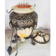 Tandyr / tandoor pec ze šamotové hlíny. Univerzální pec / gril pro přípravu kebabu, masa, zeleniny, a další. Model "Řecký". Vhodný pro skupiny: až 18 osob. Hmotnost: 145 kg.Objem: 115 dm³ (115 litrů).