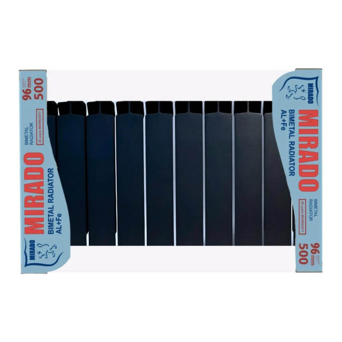 Bimetalový radiátor MIRADO 500/96 GRAPHITE – 30 bar  (cena za 1 dil). Záruka 25 let!
